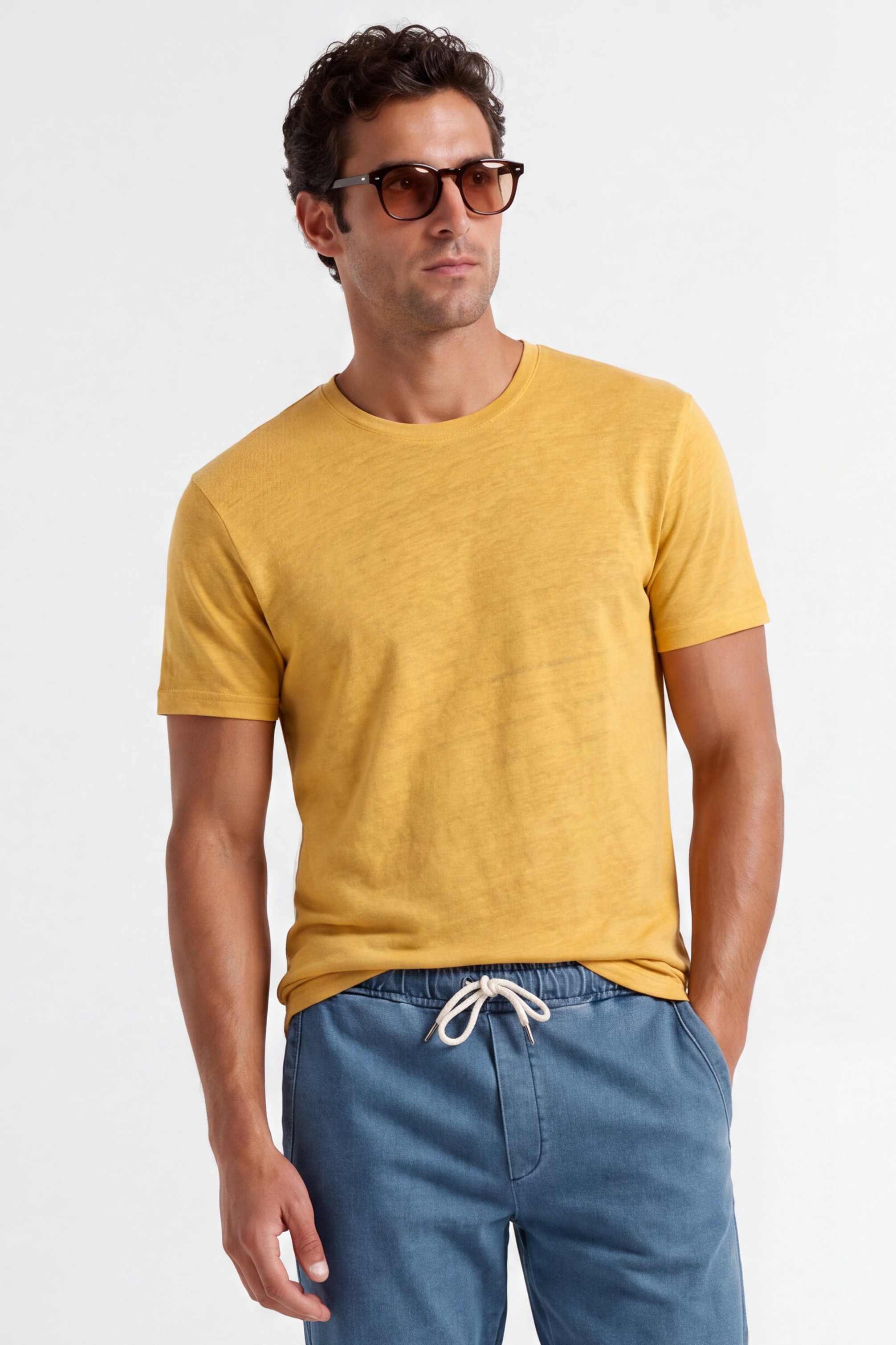 Yellow plain t-shirt 0