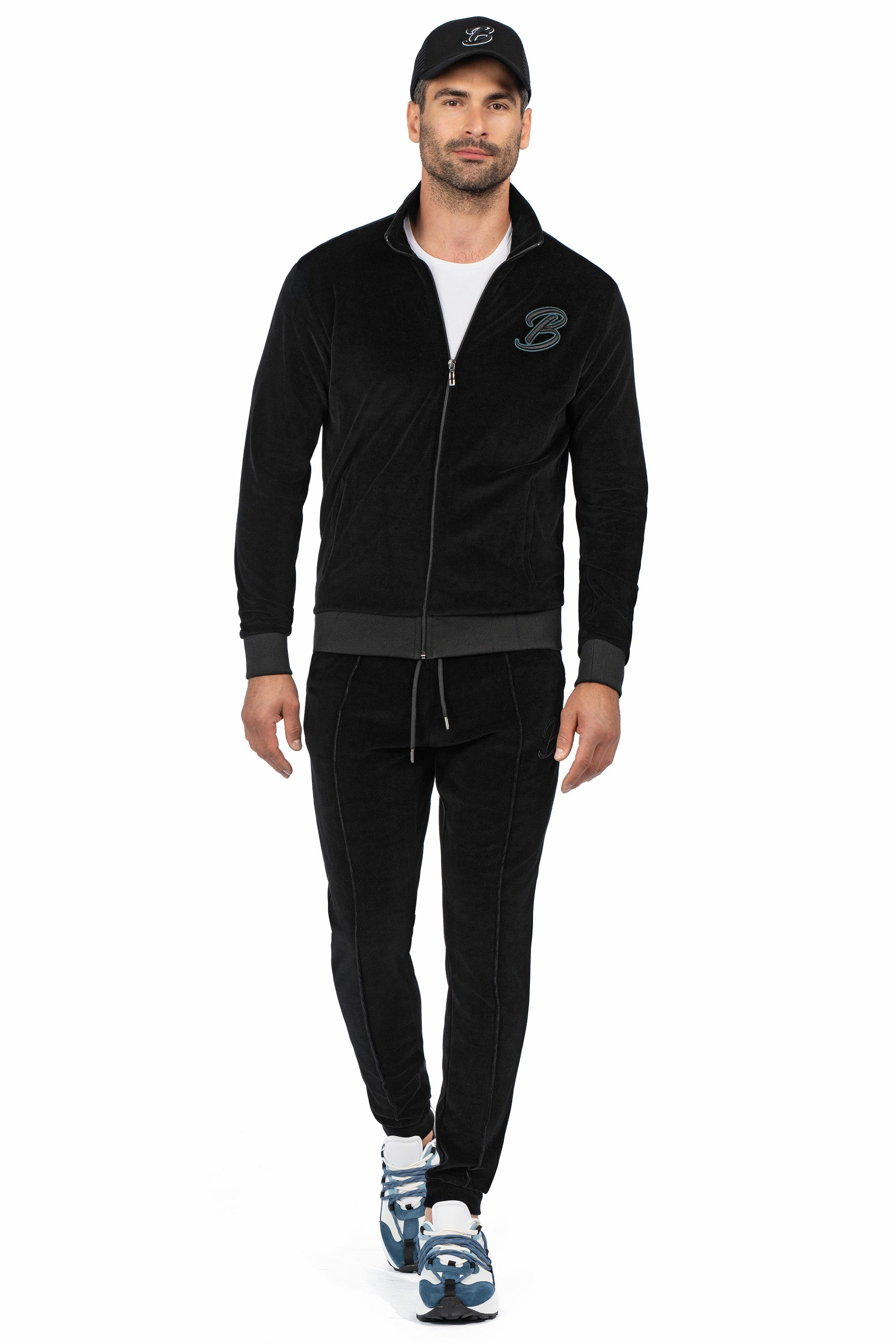 Slim body black plain trousers 0