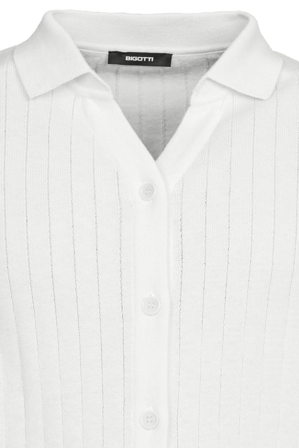 Tricou polo slim alb uni 2