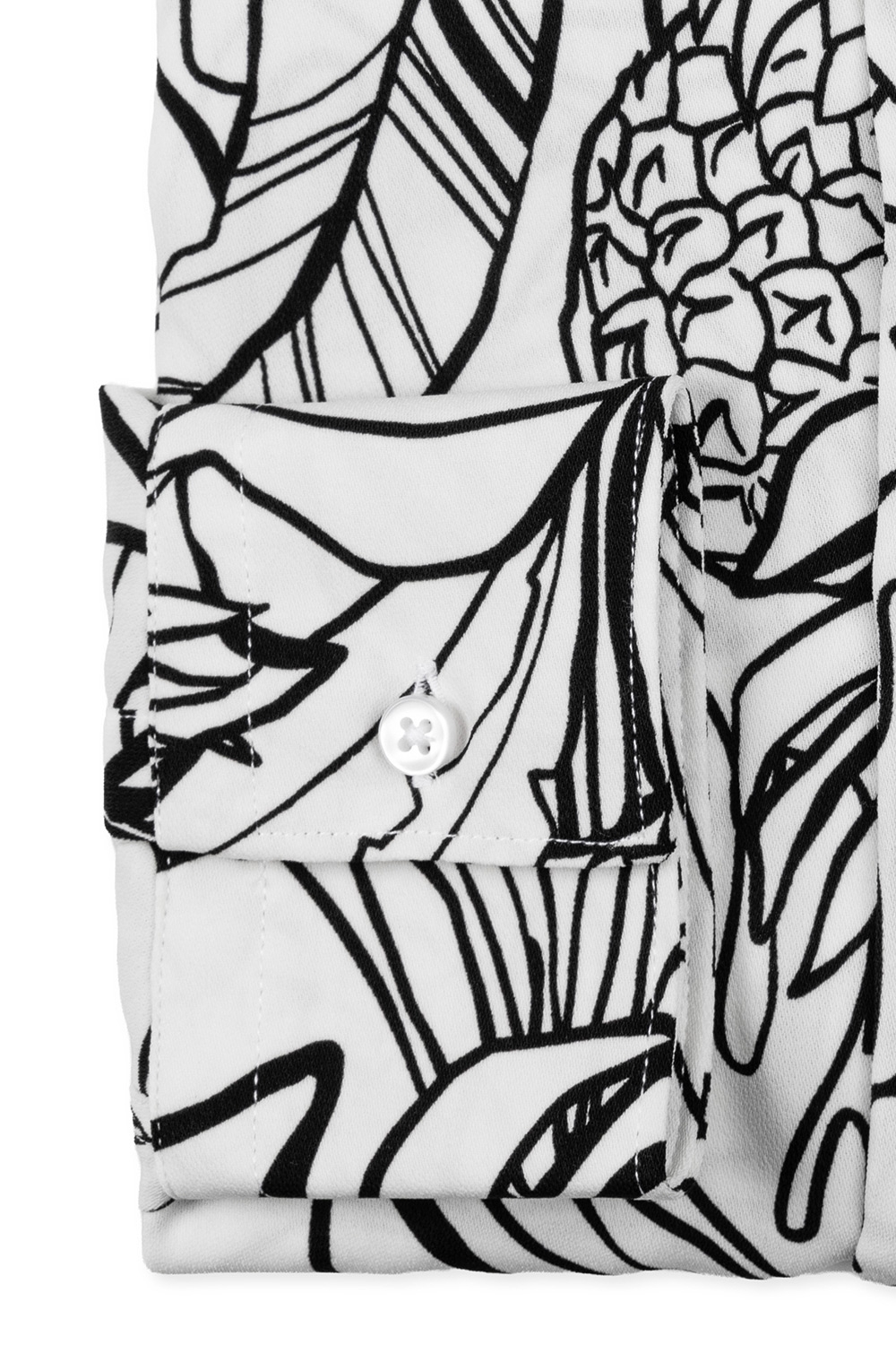Camasa straight alba print 2