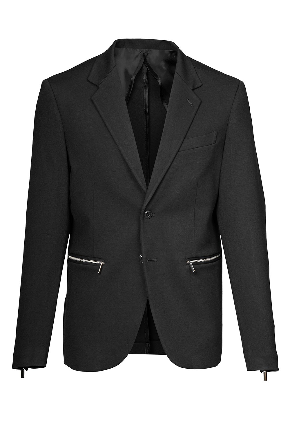 Slim body black plain blazer 0