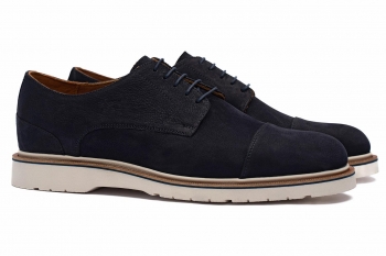 Navy nubuck leather shoes