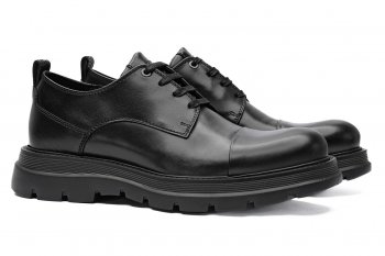 Pantofi negri piele naturala talpa extra light