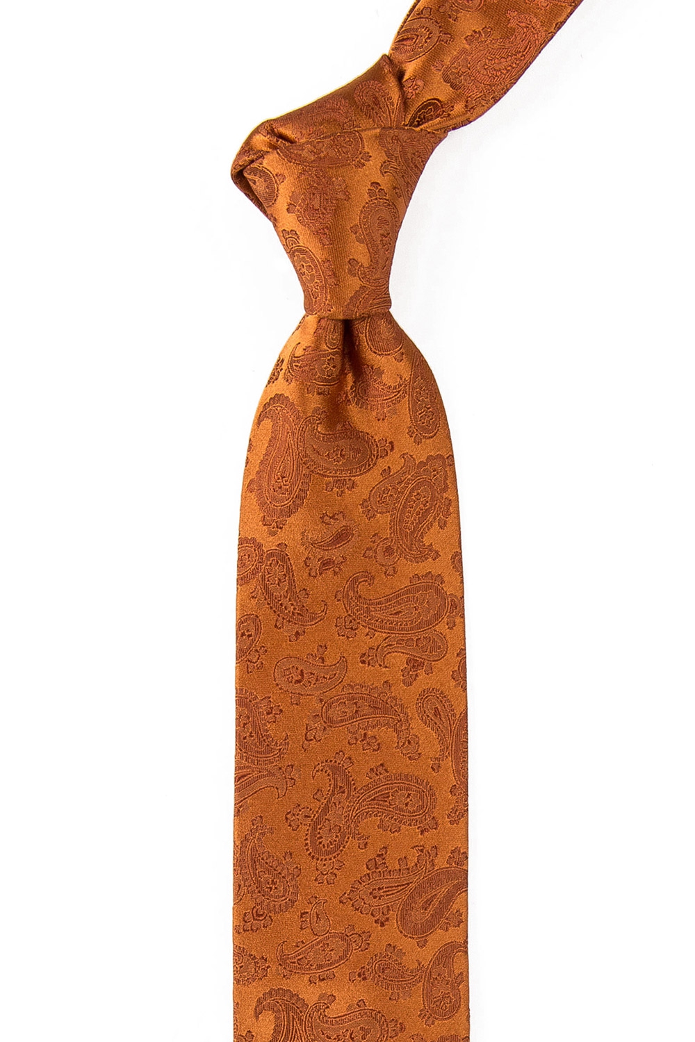 Cravata matase tesuta oranj uni 1