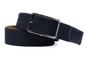 Belt blue textil elastic,piele