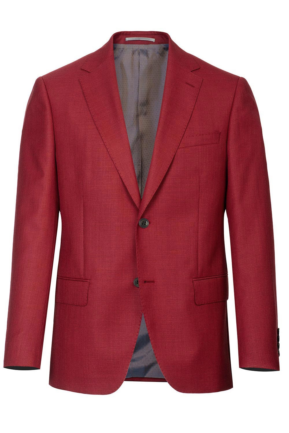 Slim body red plain blazer 0
