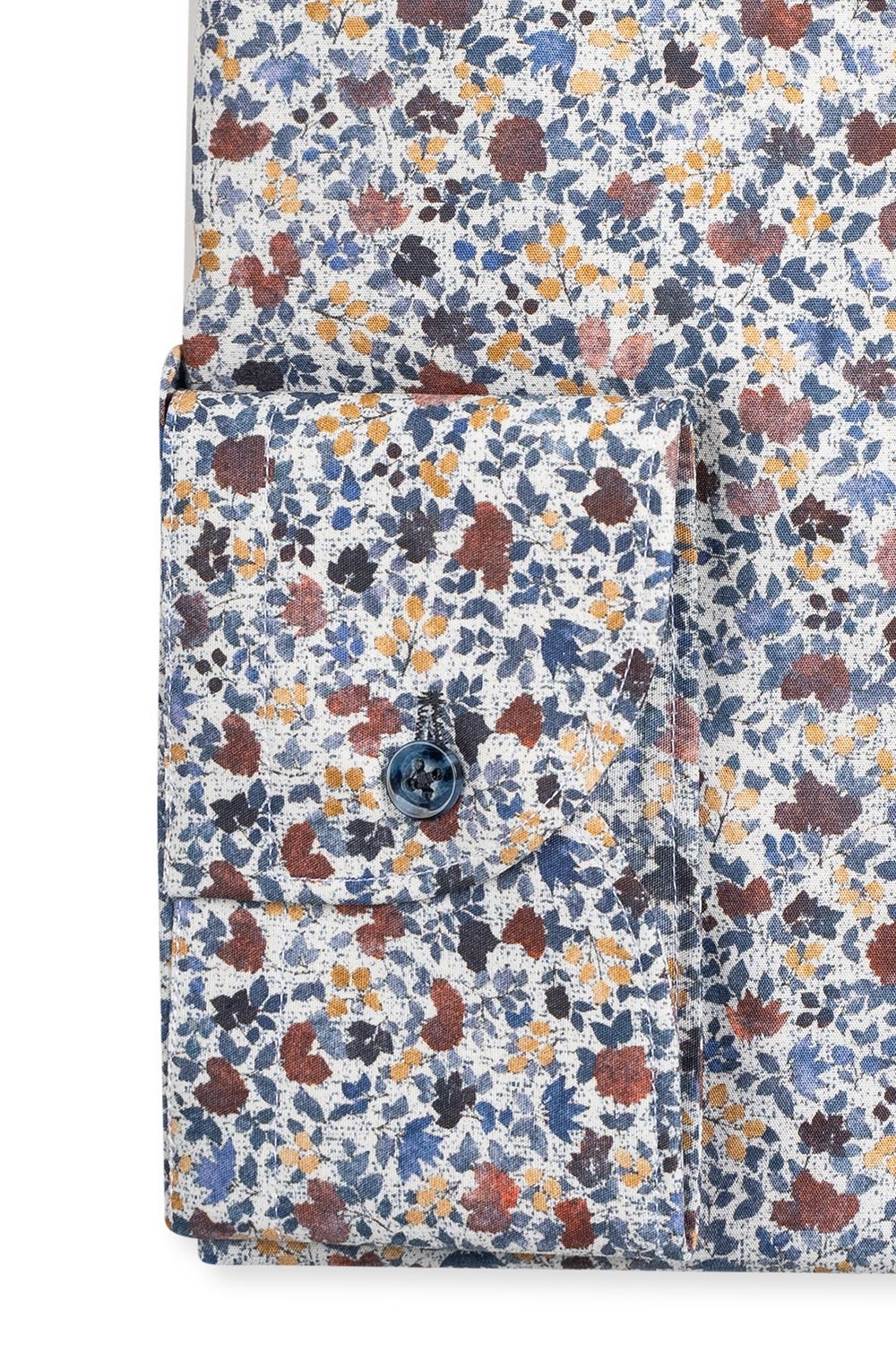 Camasa superslim alba print floral 2