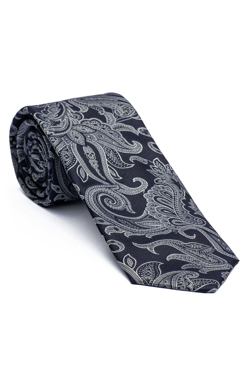 Cravata bleumarin print floral 0