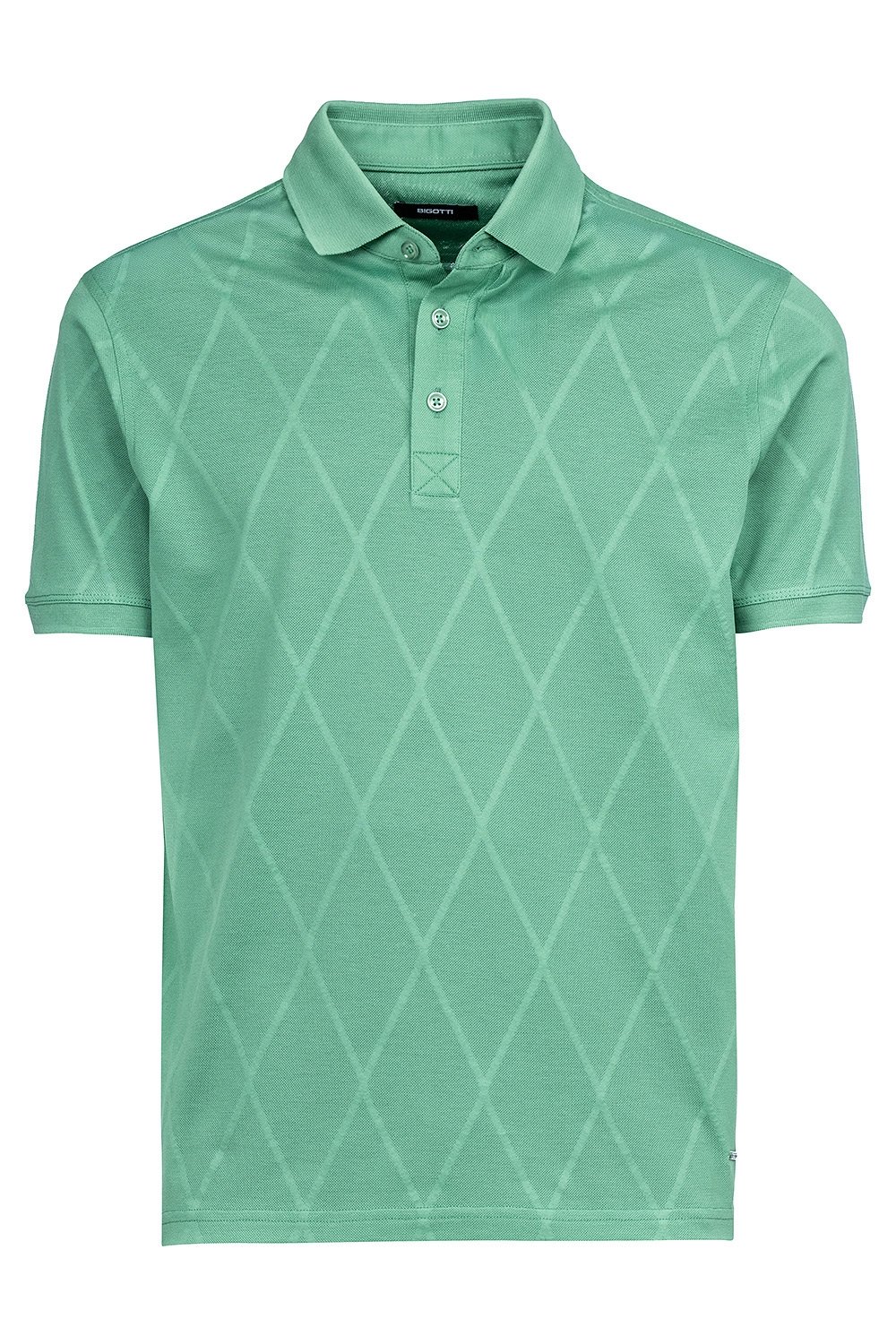 Tricou polo basic verde uni 1
