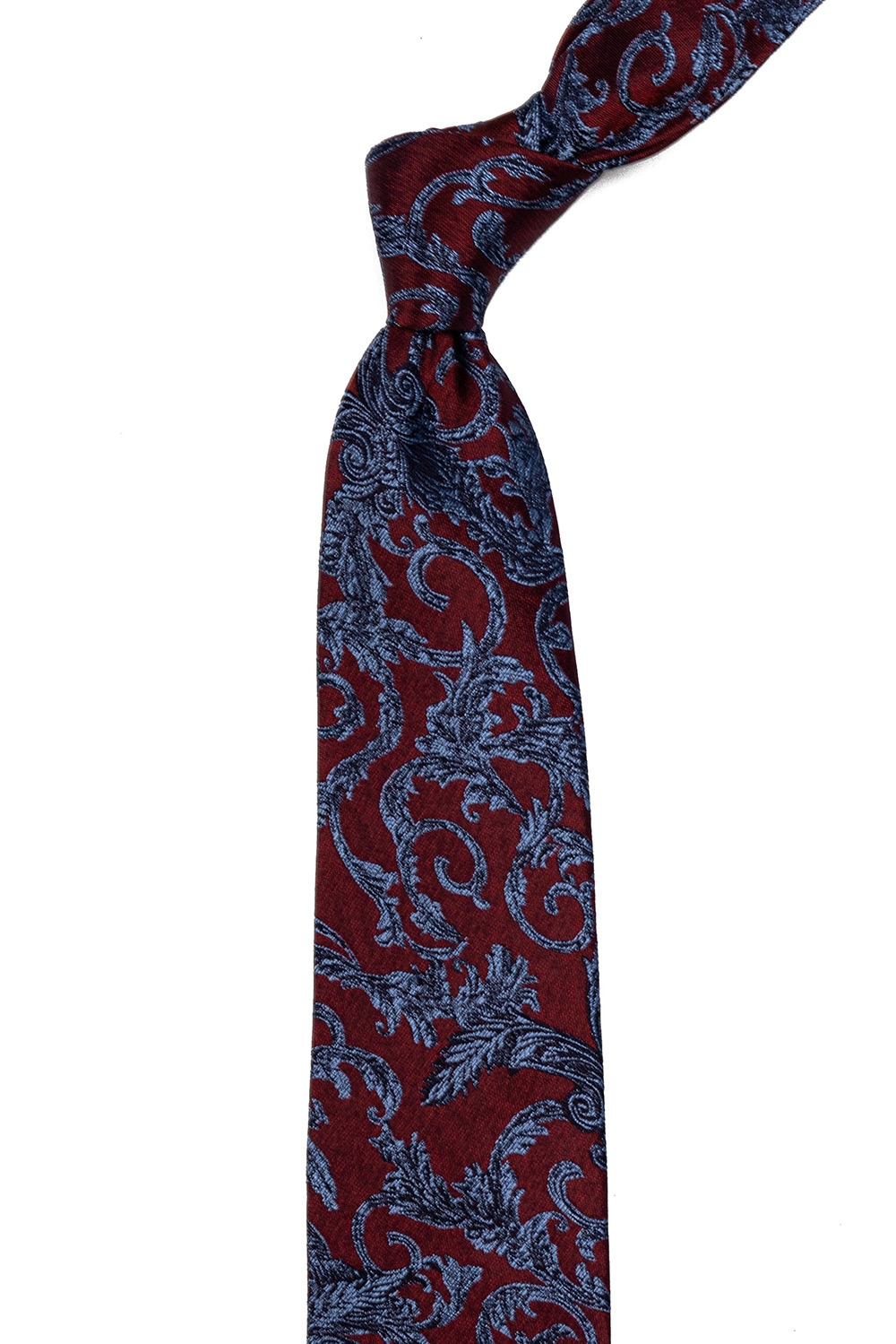 Matase tesuta burgundy floral 1