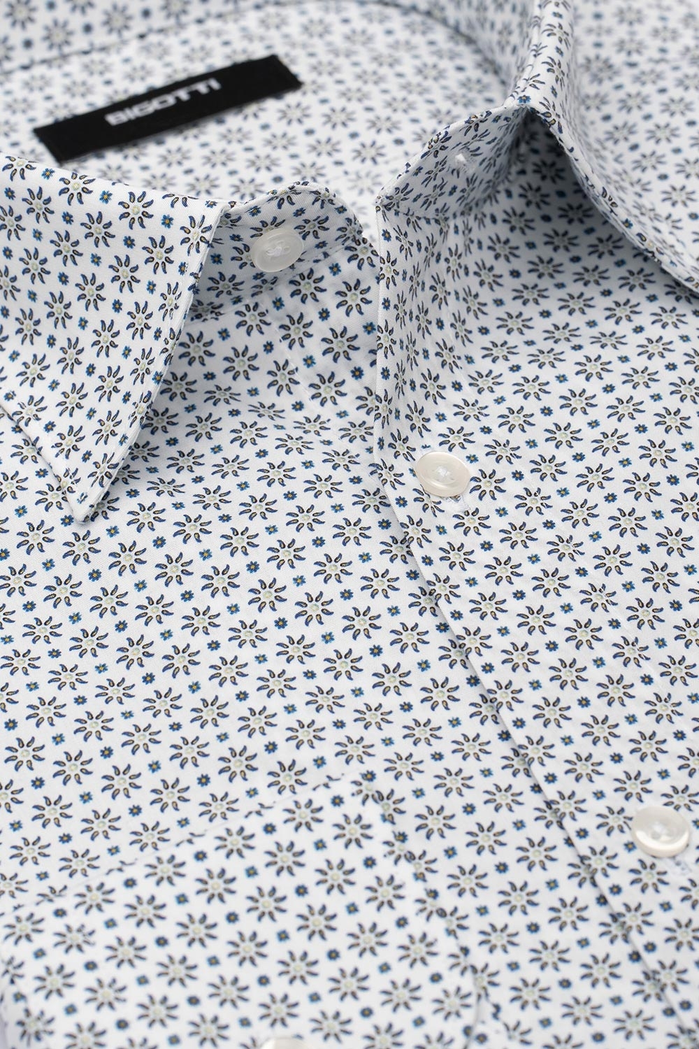 Superslim white floral shirt 1