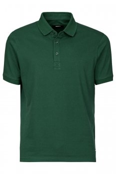 Tricou polo slim verde uni