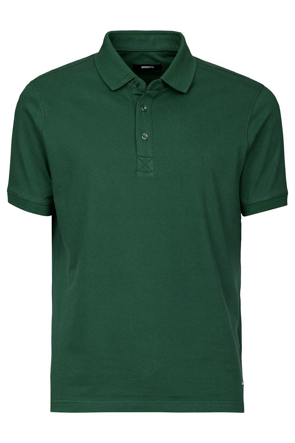 Tricou polo slim verde uni 0