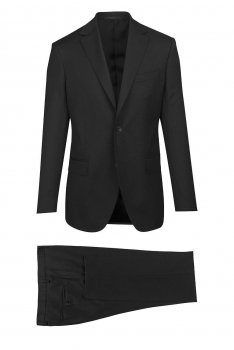 Slim body black plain suit