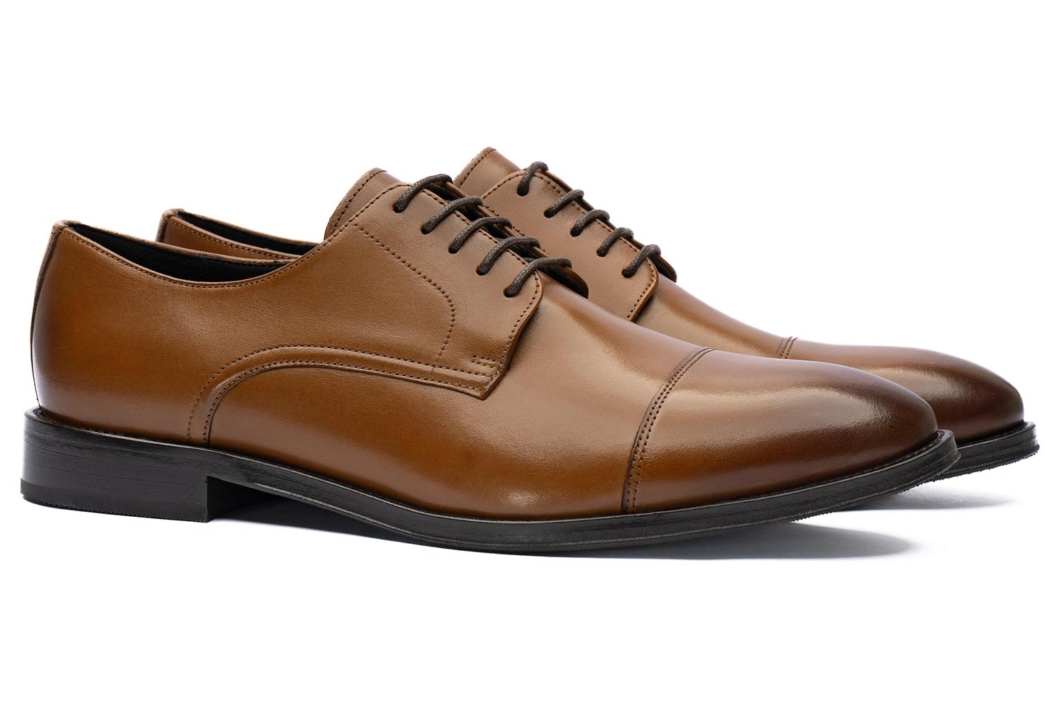Brown genuine leather shoes 0
