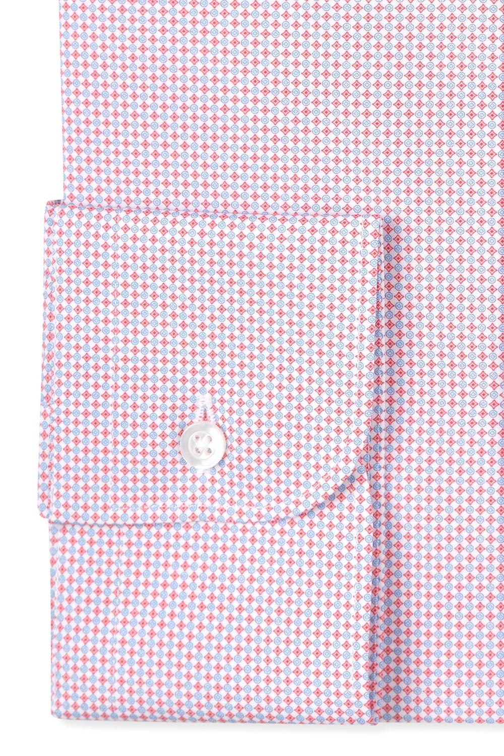 Camsa slim alba print geometric 2