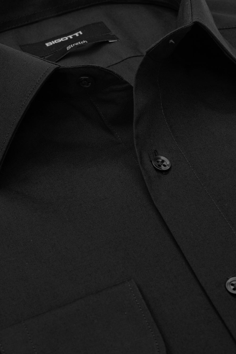 Camasa slim negru uni 1