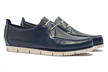 Boat shoes bleumarin piele naturala