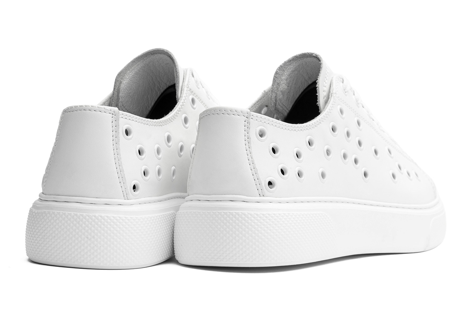 Sneakers albi piele naturala 2