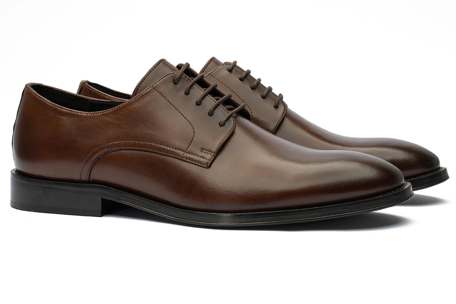 Brown genuine leather shoes 0