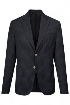 Slim body navy plain blazer