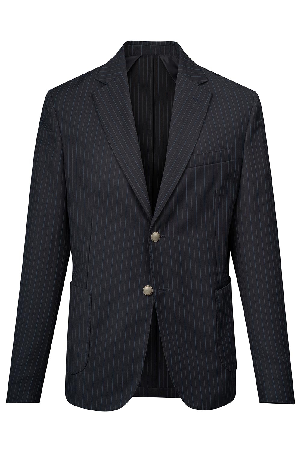 Slim body navy plain blazer 0