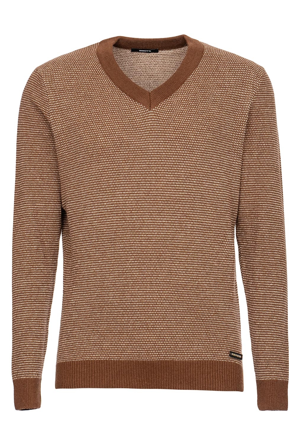 Slim body brown sweater 0