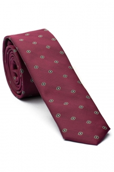 Cravata poliester tesut cyclam print floral