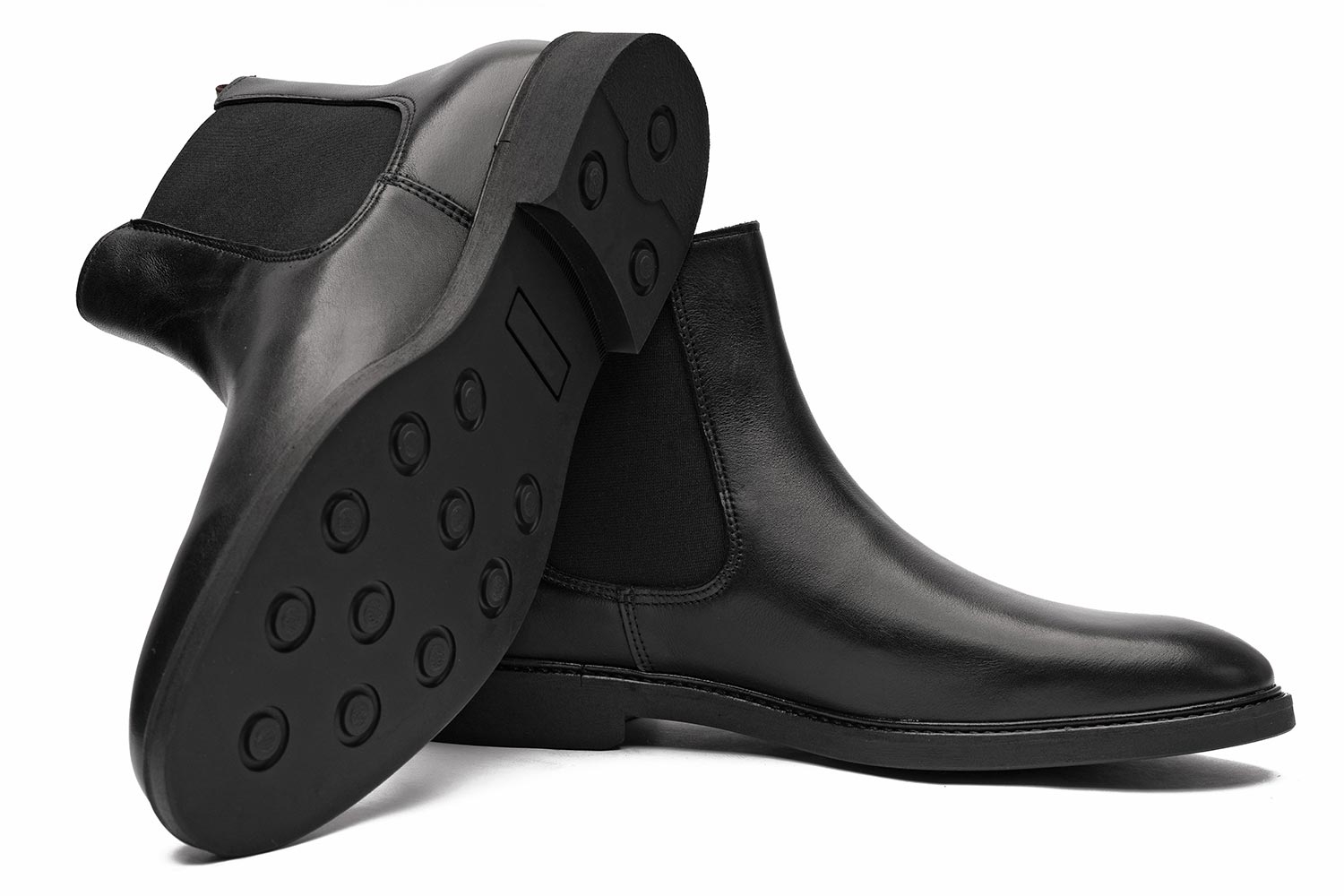 Ghete negre piele naturala 1