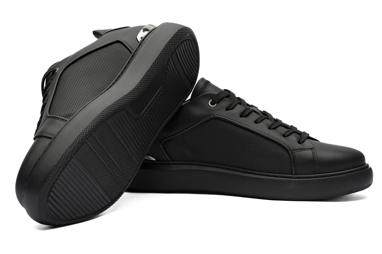 Black genuine leather shoes 1