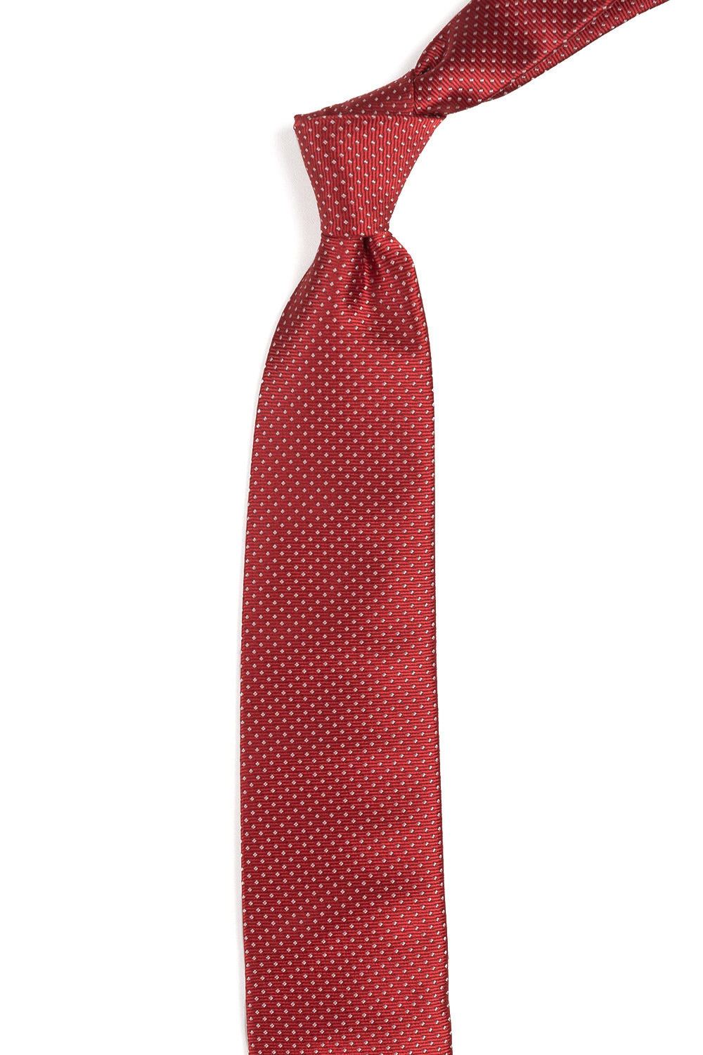 Cravata rosie print geometric 1
