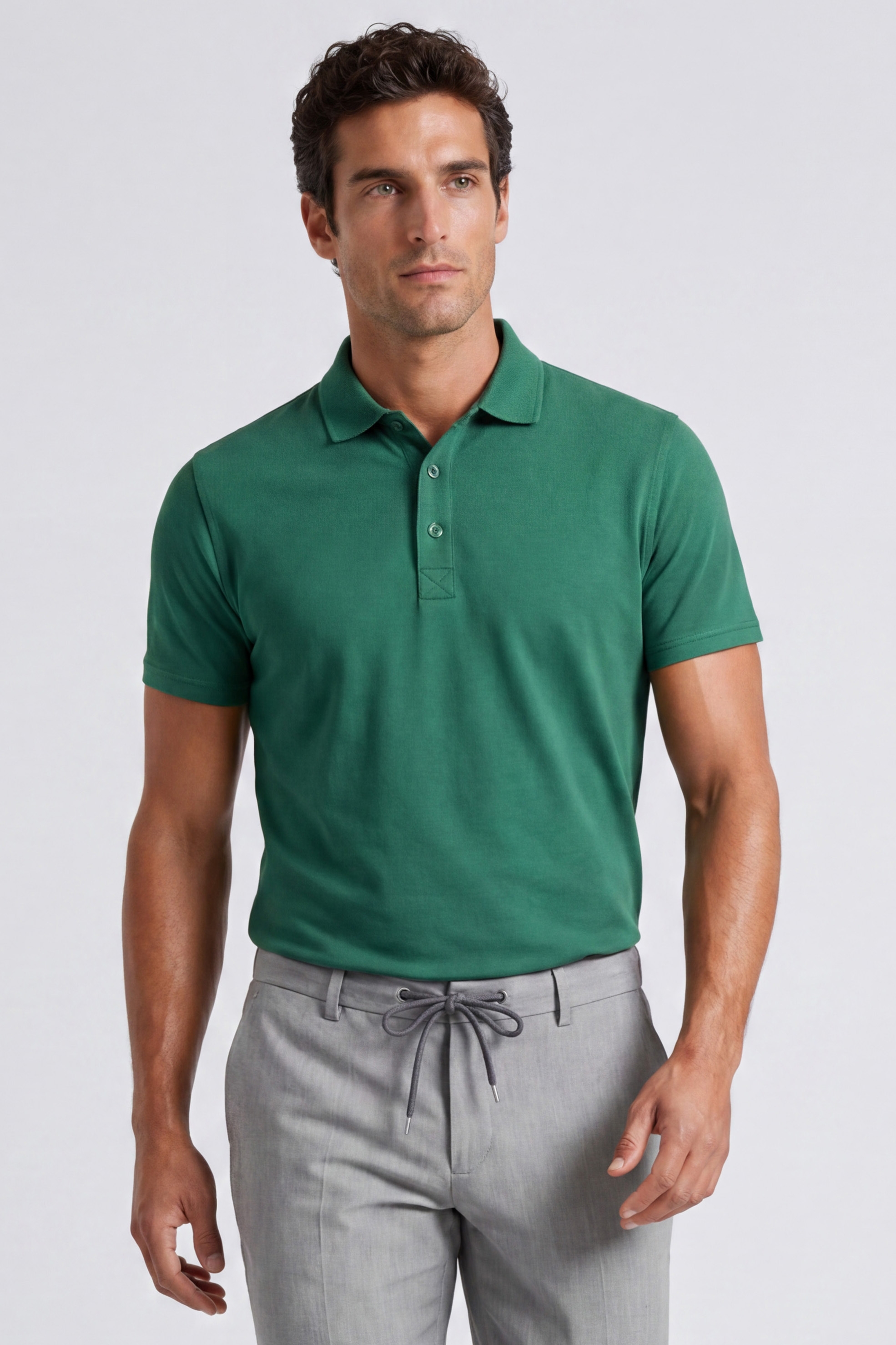 Green plain t-shirt 0