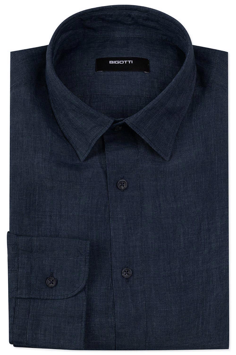 Superslim navy plain shirt 0