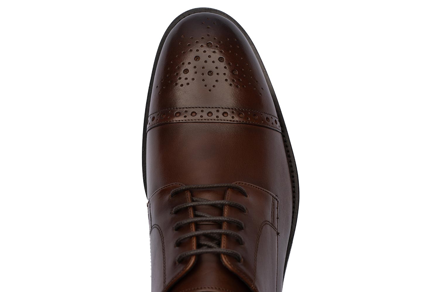 Brown genuine leather shoes 3