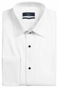 Camasa shaped alba cu plastron