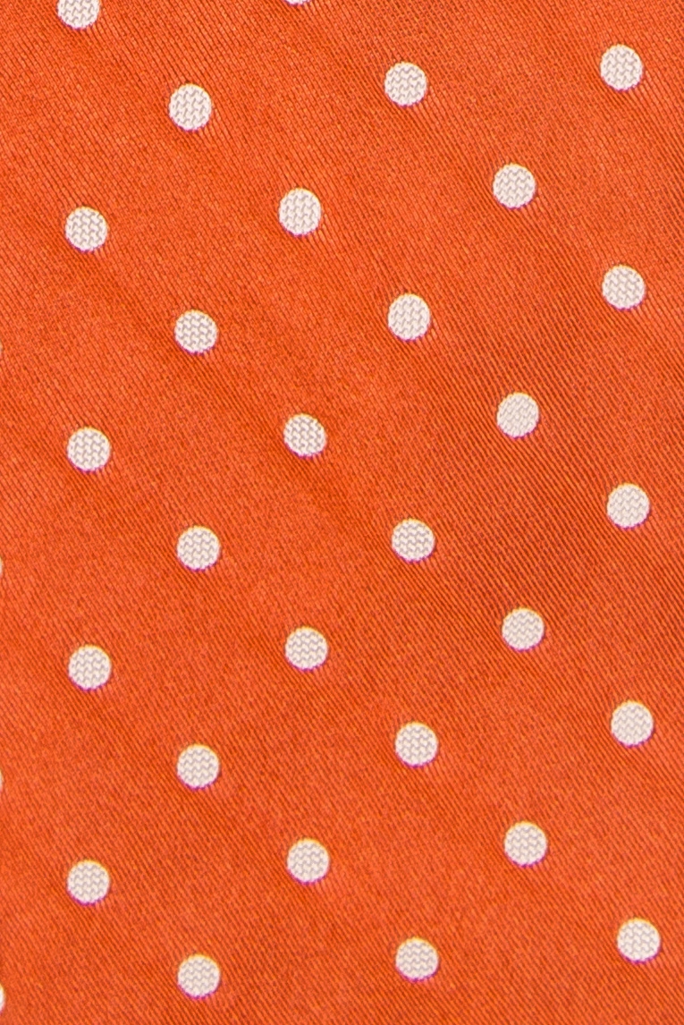 Cravata oranj print geometric 1