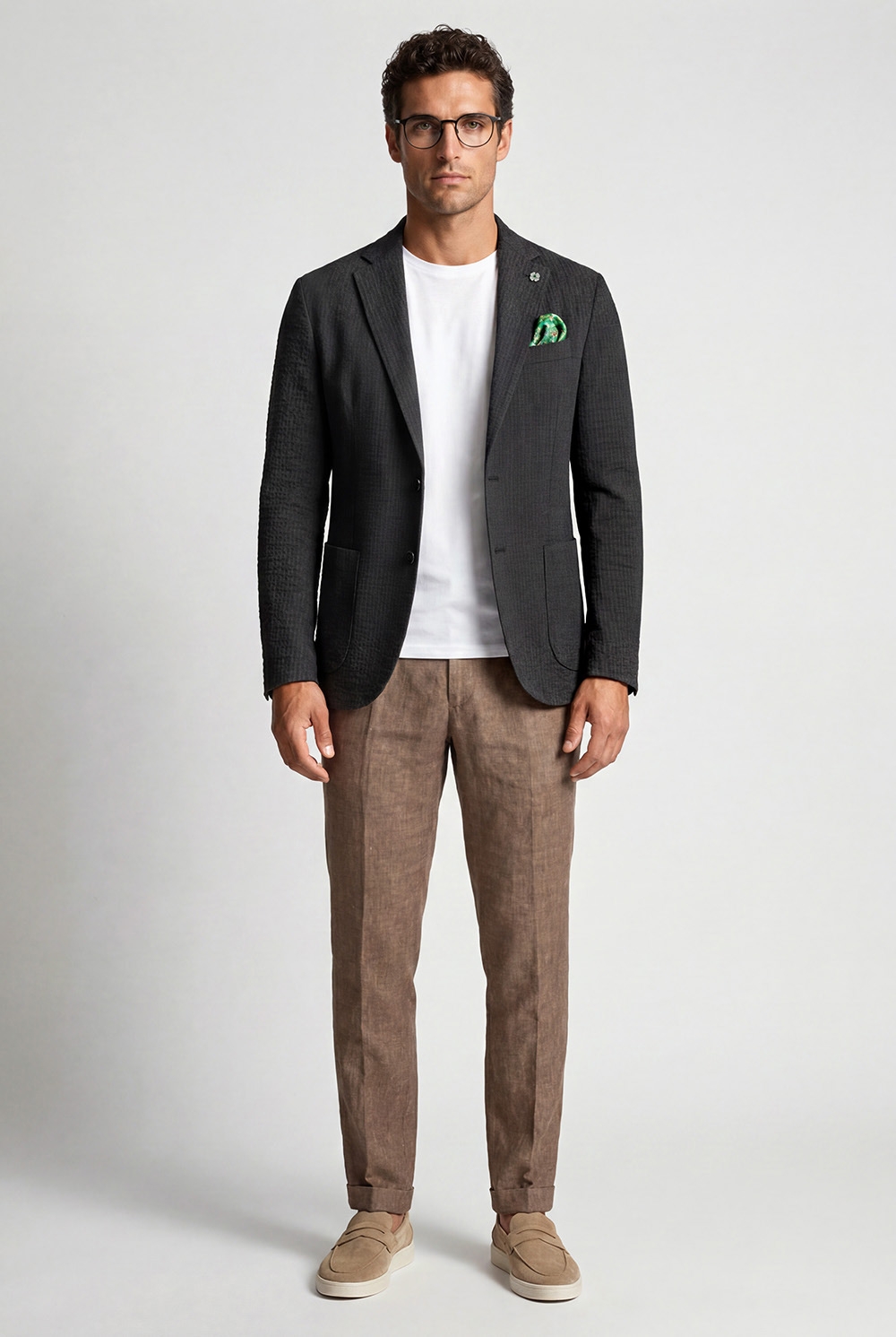 Slim body black plain blazer 4