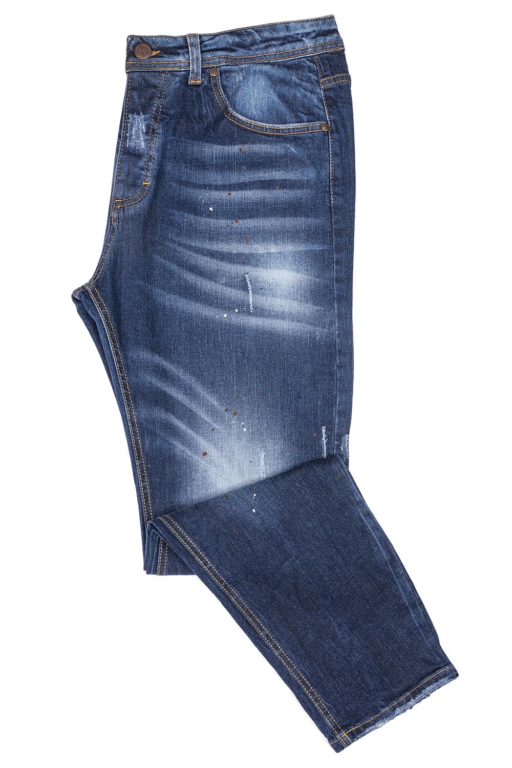 Blugi slim albastri 0