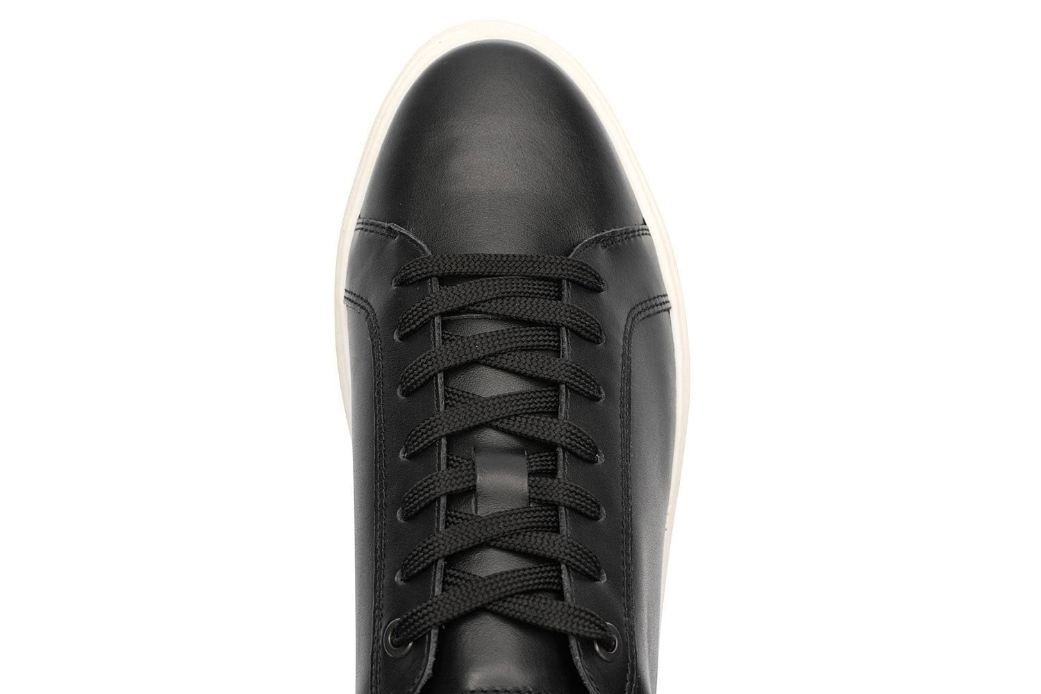 Black genuine leather shoes 3