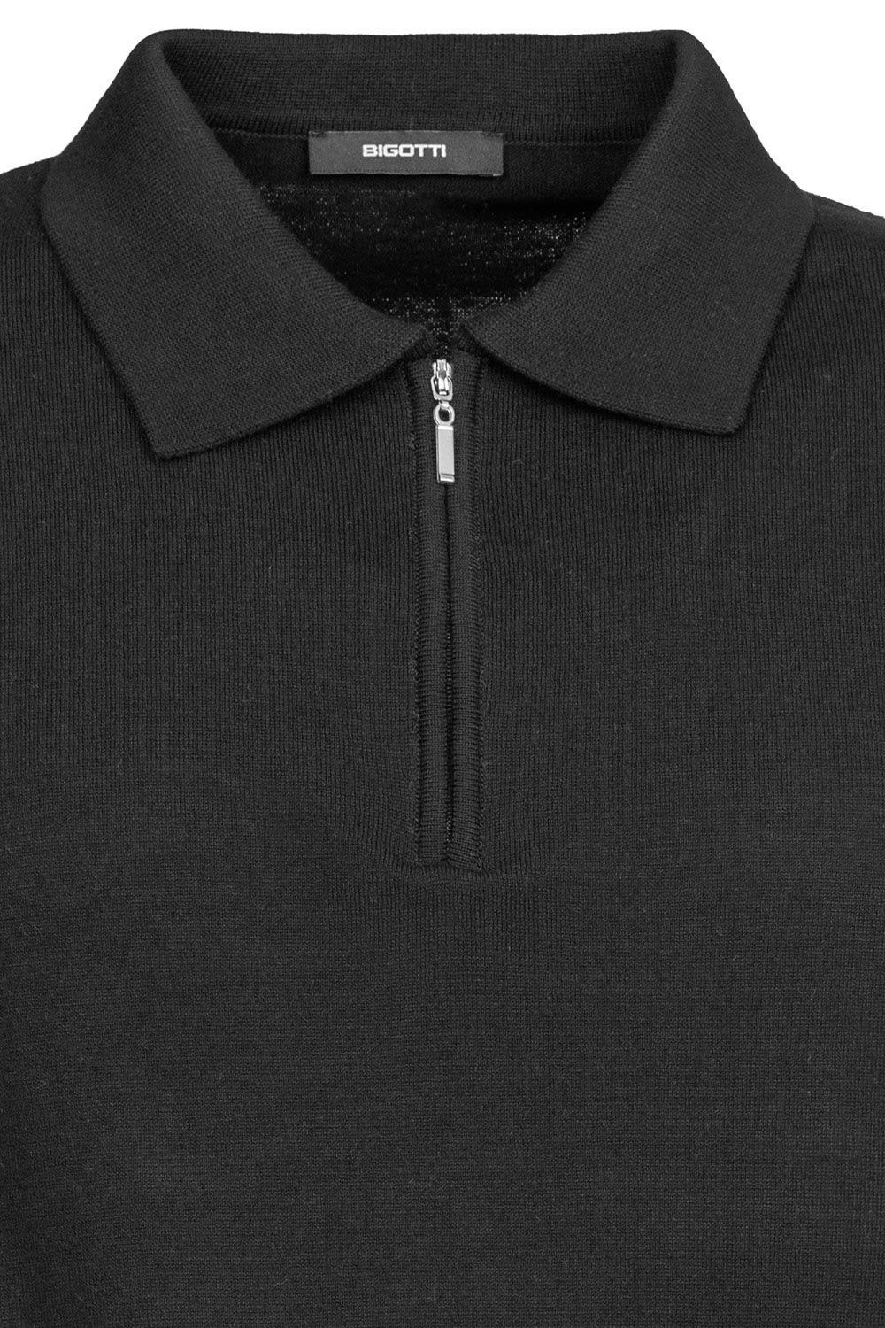 Tricou polo slim negru uni 2