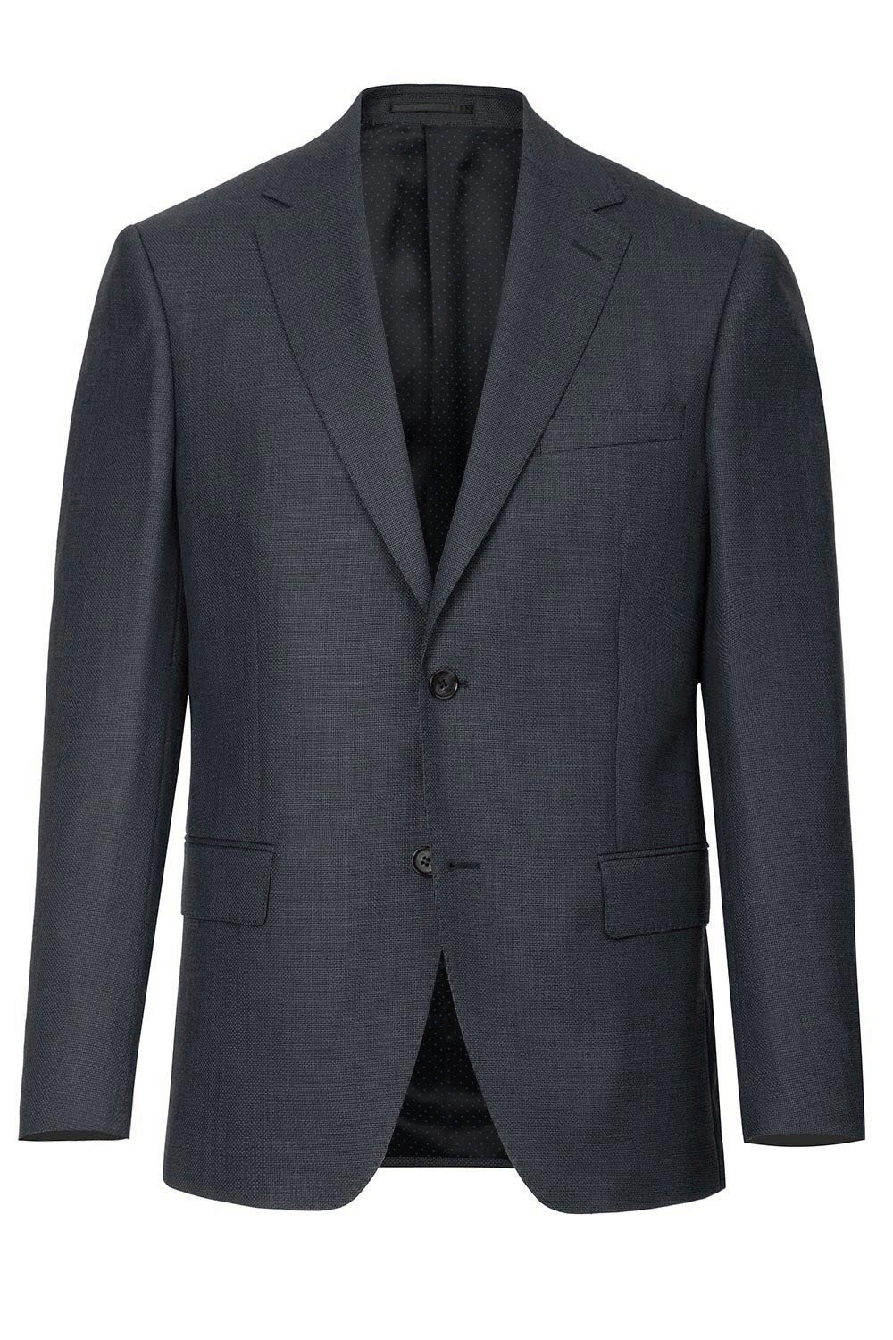 Slim body black structured blazer 1