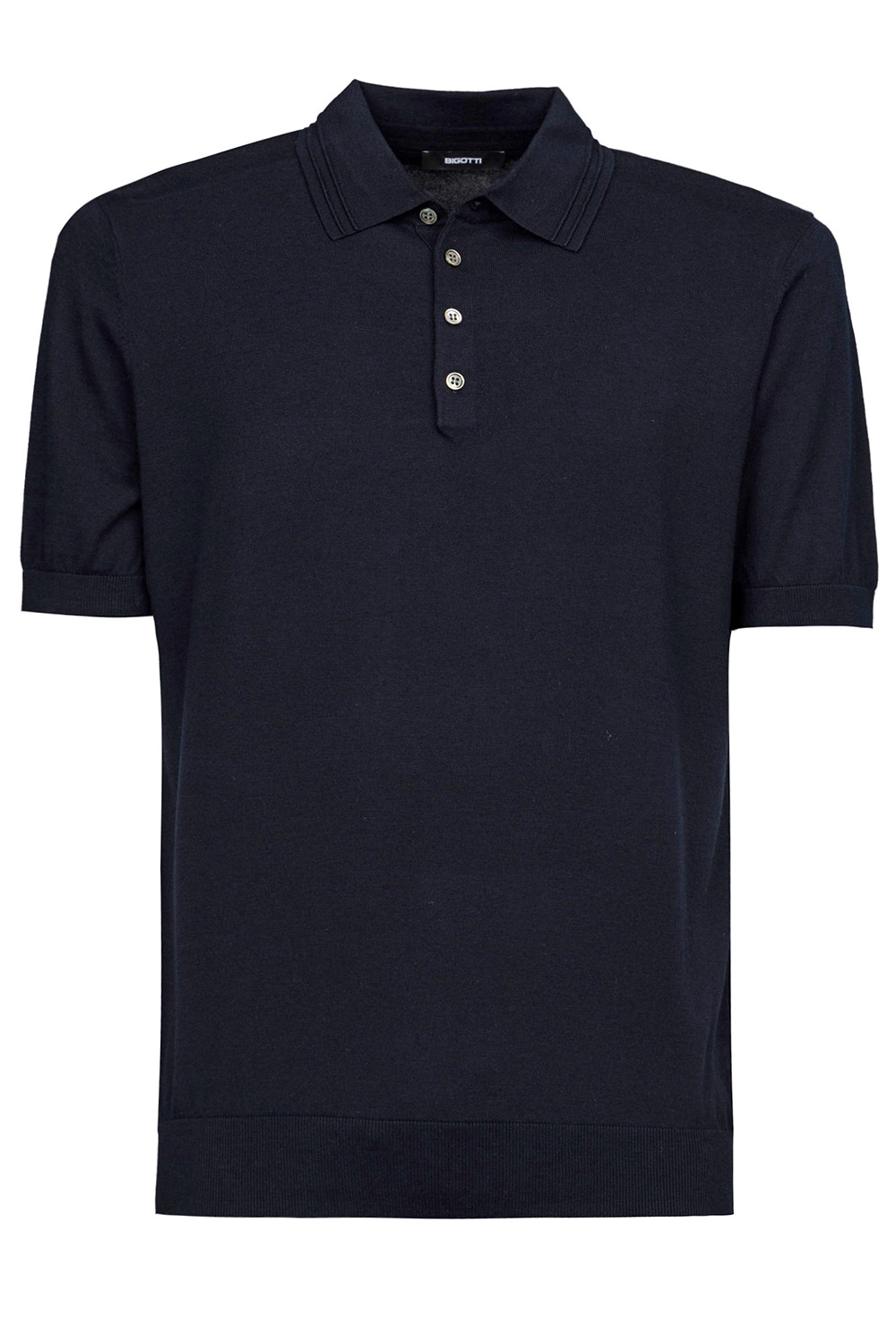 Tricou regular bleumarin uni cu matase 0