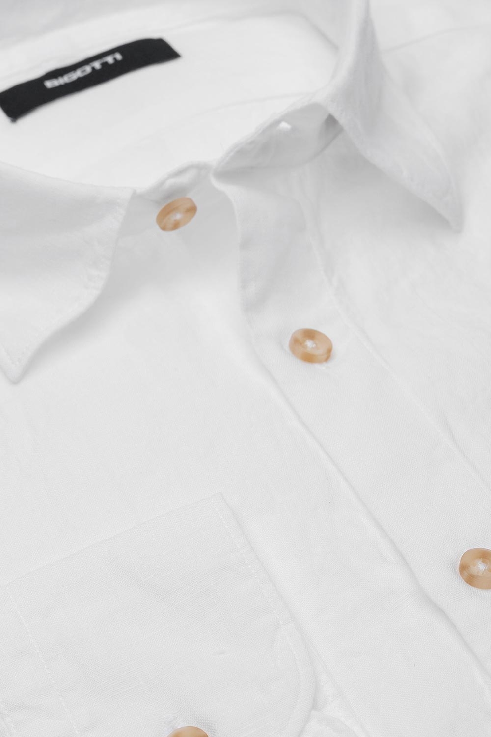 Slim body white plain shirt 1