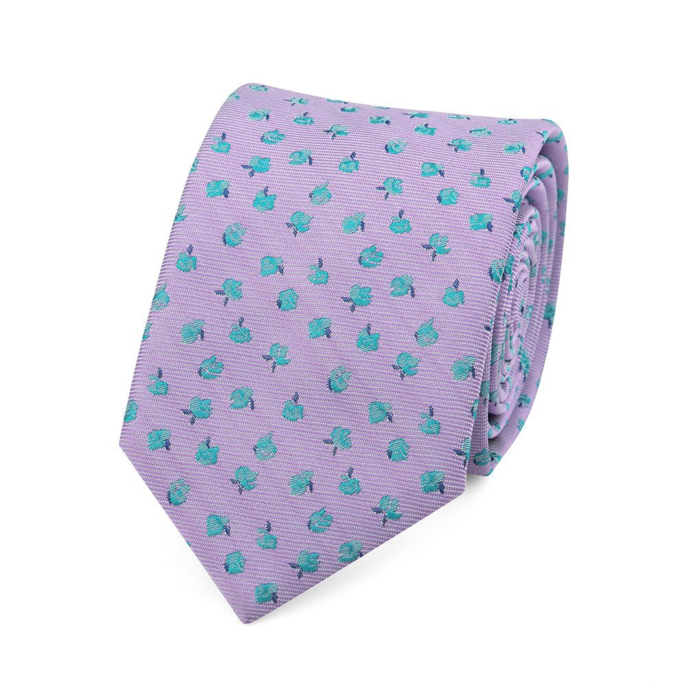 Cravata lila print floral 2