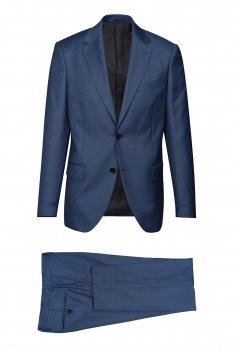 Slim body blue plain suit