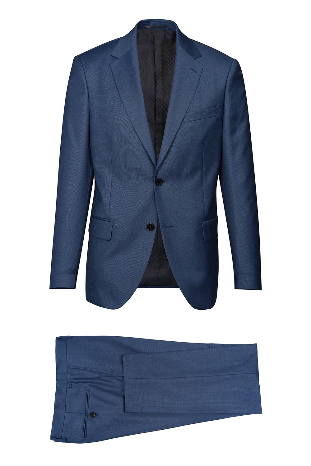 Slim body blue plain suit 0