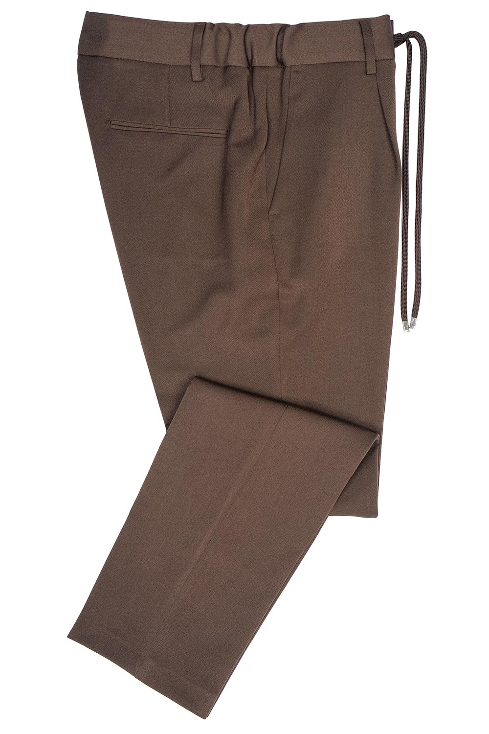 Pantaloni slim maro uni 0