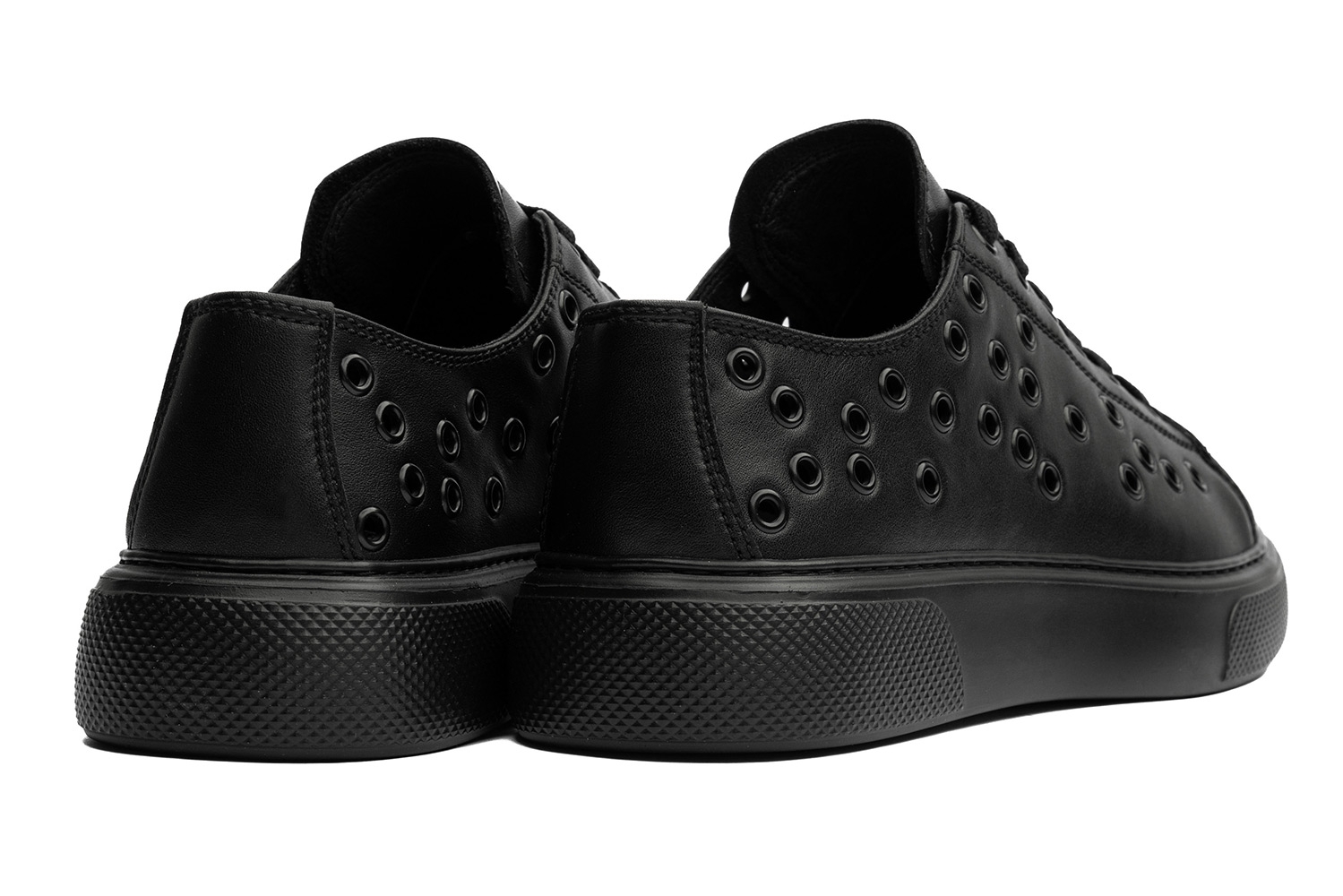 Sneakers negri piele naturala 2