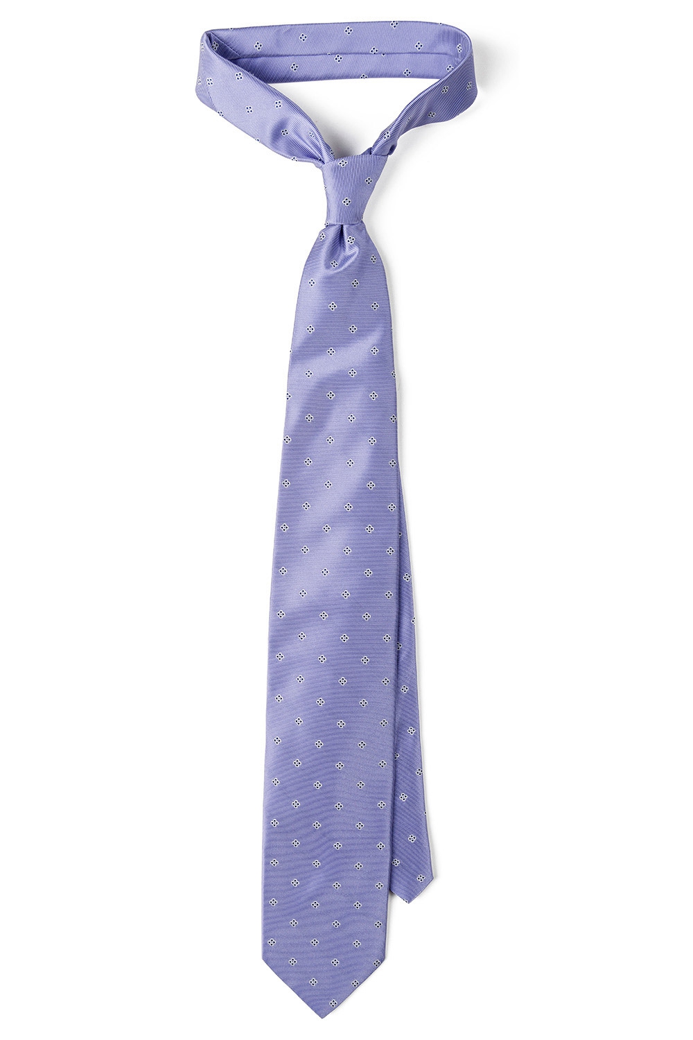 Cravata poliester tesut mov print floral 0