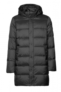 Jacheta slim neagra uni cu puf